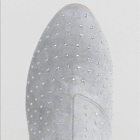 NIB Gray Studded Ankle Bootie - Picture 3 of 5